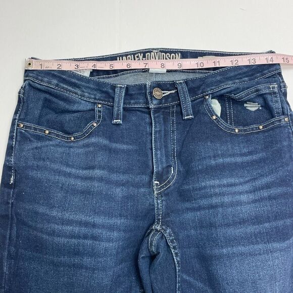 Harley-Davidson Curvy Boot Cut Embellished Jeans Size 28 - Picture 8 of 12